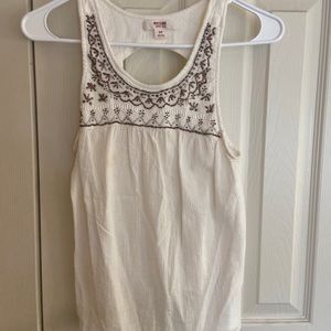 off white tank top blouse